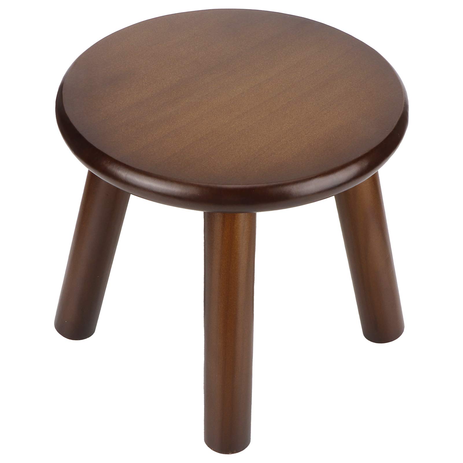 Pinewood Child Stool, Portable Furniture Stool Multipurpose Wooden Small Foot Stool Kids Seat Foot Stool for Living Room Bathroom Bedroom(Assembled stool walnut color)