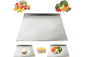 Stainless Steel Cutting Board with Lip, Premium 2026 New Large Durable Multifunctional,Steel Chopping Boards for Kitchen for 