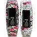 SKYLET Replacement Bands for Garmin Vivofit 2 (No Tracker)(Secret Flowers, Large)