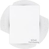 Mat Board Center, 50 Pack 11x14 White Backing Matte Boards, 4-ply Thickness, for Arts, Frames, Photos, Prints and More