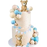3D Bear Balls Cake Toppers for Birthday Baby Shower Party Decorations（33pcs）