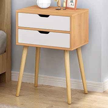 Amazon Com Lumeng Wooden Nightstand End Table Night Stand Bedside