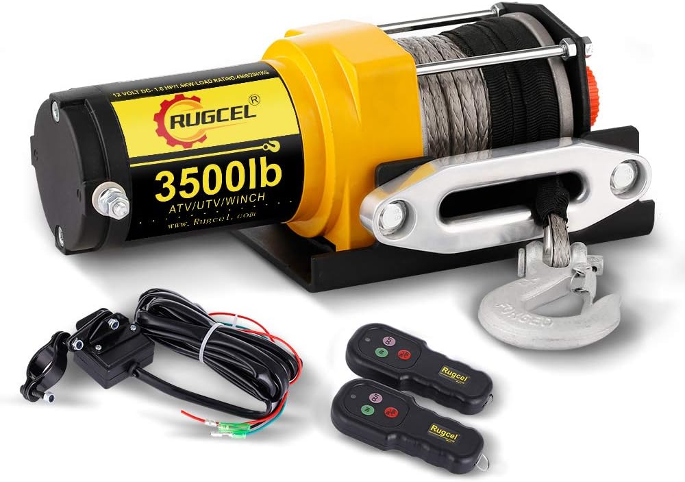 RUGCEL WINCH Waterproof IP68 Electric Winch with Hawse Fairlead, Steel