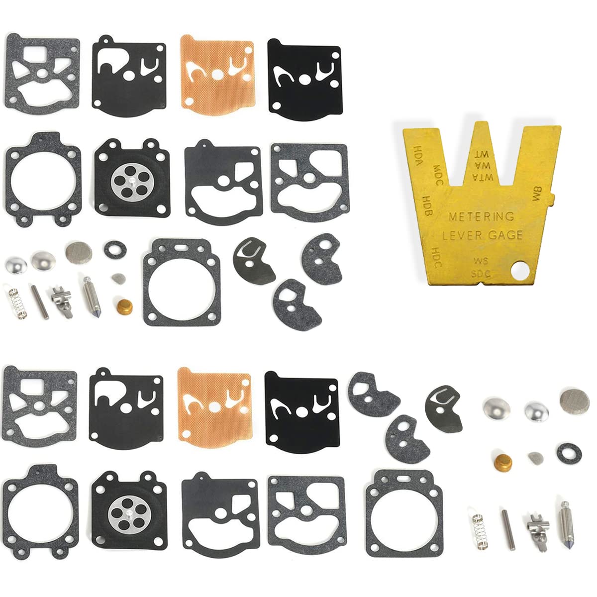 ZAMDOE K10-WAT Carburetor Repair Rebuild Kit Gasket Diaphragm for Walbro WA WT Series 2-cycle Carburetor, WA-30 WA-79 WA-82 WT-1 WT-99 WT-100 WT-819 WT324 WT379