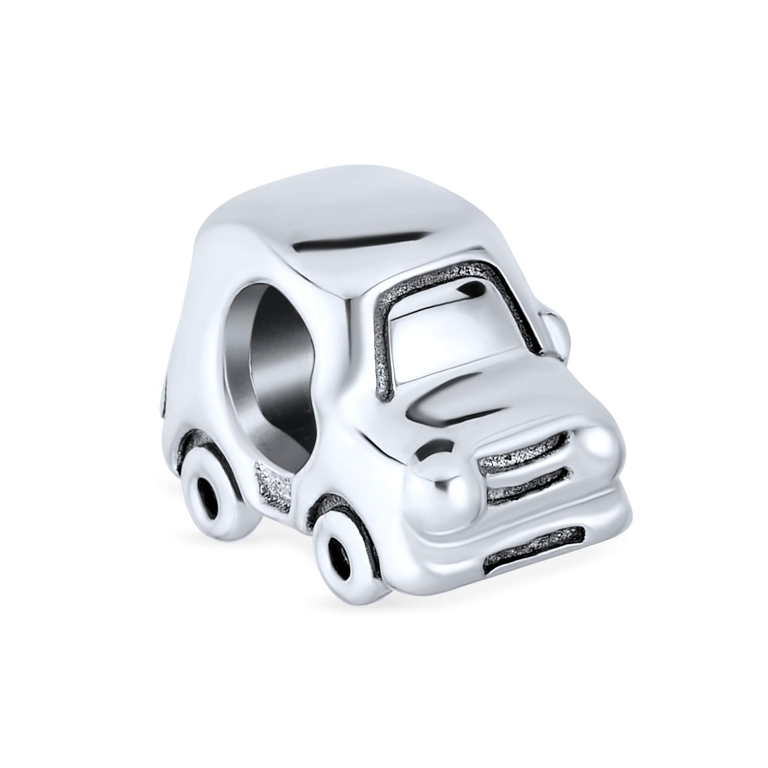 Bling Jewelry Soccer Mom SUV Jeep Automobile Car Charm Bead For Women Mother Wife Oxidized .925 Sterling Silver Fits European Bracelet