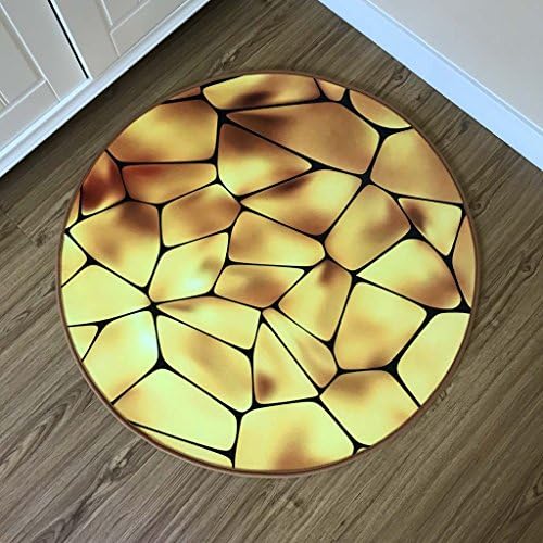 Sunhai Rug Round Carpet Children's Cartoon Nordic Cloakroom Living Room Bedroom Basket Swivel Chair Cushion Machine Wash Computer Chair Mats ( Color : Diamond-shaped lattice , Size : 60cm )