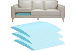 RA RUNNING ALIEN Couch Cushions Support for Sagging Seat 20"X 20"Insert pads Supports Board Sofa Furniture seat Cushion Under Sag Repair, Curved High Density Foam Replacement for Sectional Loveseat Chair Blue Set of 3