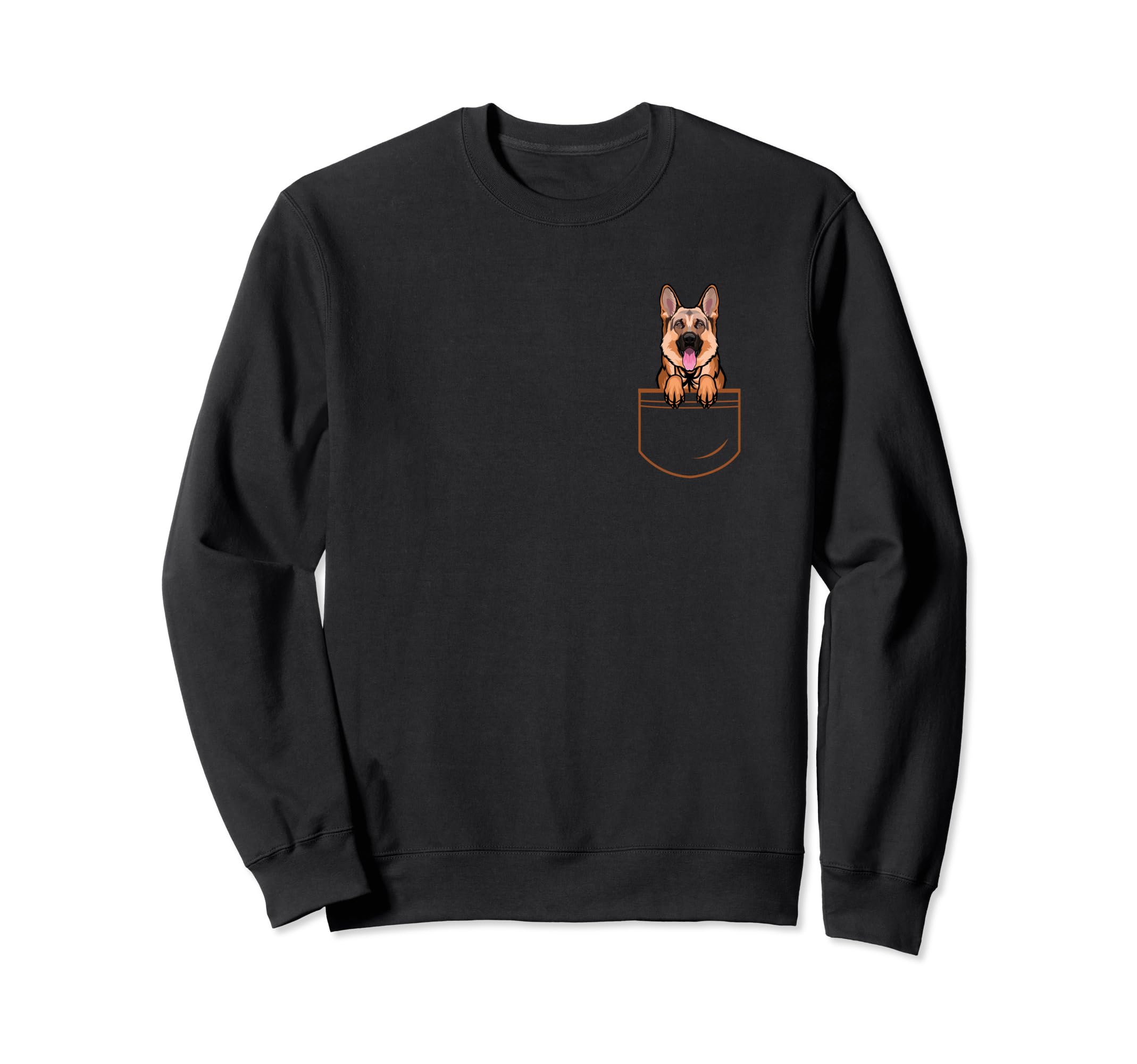 Cute German Shepherd Dog Lover in Chest Pocket Sweatshirt