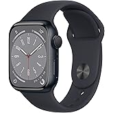 Apple Watch Series 8 [GPS, 41mm] - Midnight Aluminum Case with Midnight Sport Band, S/M (Renewed)
