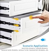 YENUO Push to Open Drawer Runners 400mm Full Extension 45kg Pair view 8