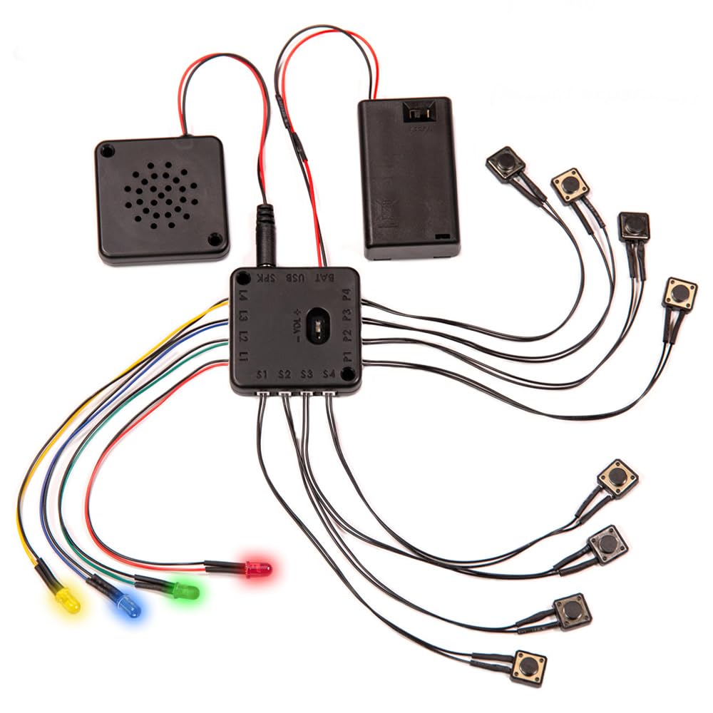 COSVOX Cosplay Light and Sound Bundle. DIY Recordable Audio MP3 Chip with 4 Push Buttons, 8MB Memory & 4 Coloured LEDs. Add Music or Sound Effects to your Costume Accessories, Props & Replicas.