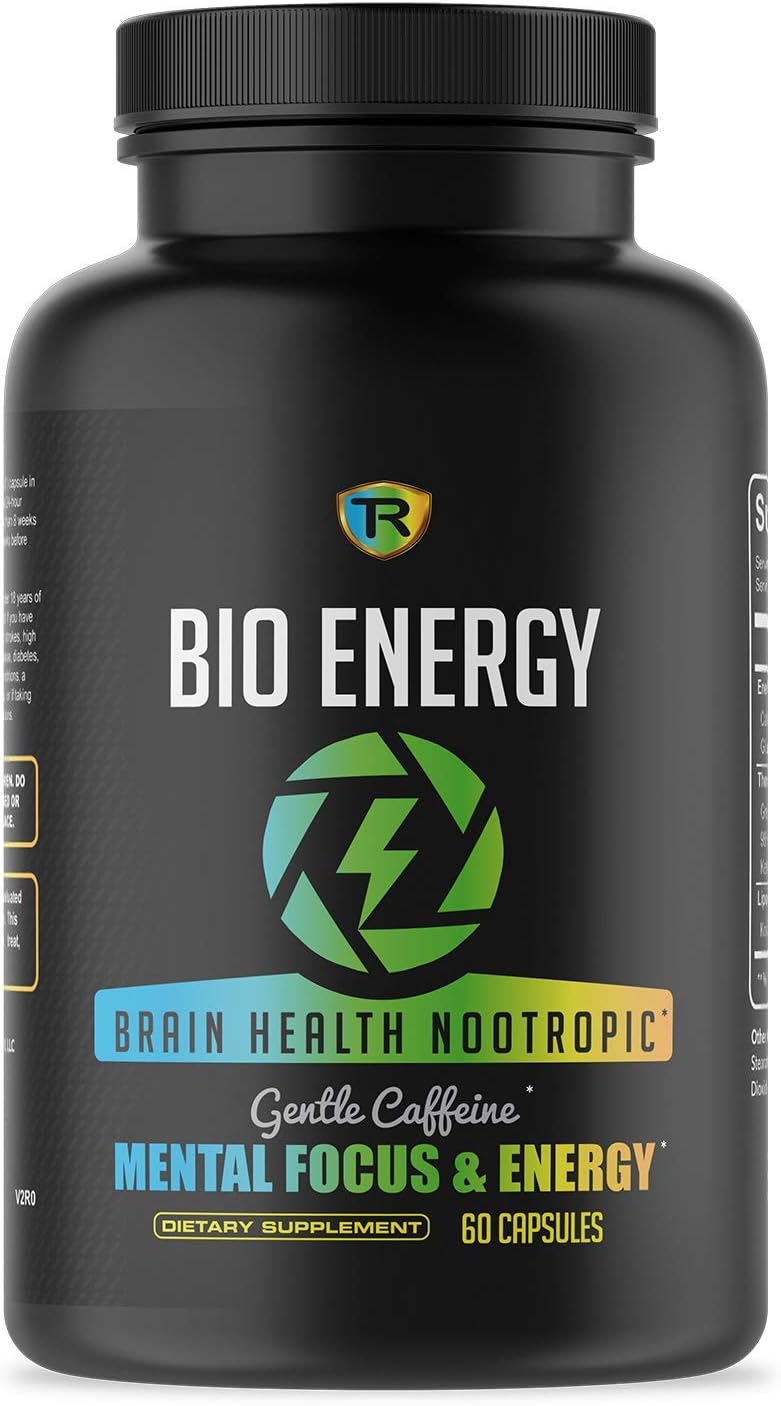 Bio Energy Enhanced Caffeine Pills for Energy and Focus Enhanced Concentration, Memory