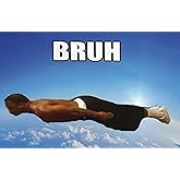 TTRNNHM BRUH Flag 3x5 FT, BRUH Banner with 4 Brass Grommets,Durable Polyester. Outdoor Trippy Flag For Room Guys Outdoor Banner For Beach, Retirement Gifts For Friends, Indoor Outdoor Flags (3x5ft)