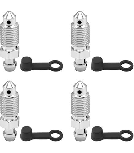 Bleed Valve Dust Covers,Brake Caliper Bleeder Screw,4X Brake Bleeder Screw,Brake Bleeder Screw Dust Cover,Black Rubber Brake Bleed Nipple Grease Dust Cover 8mm Motorcycle Motorbike - View #2