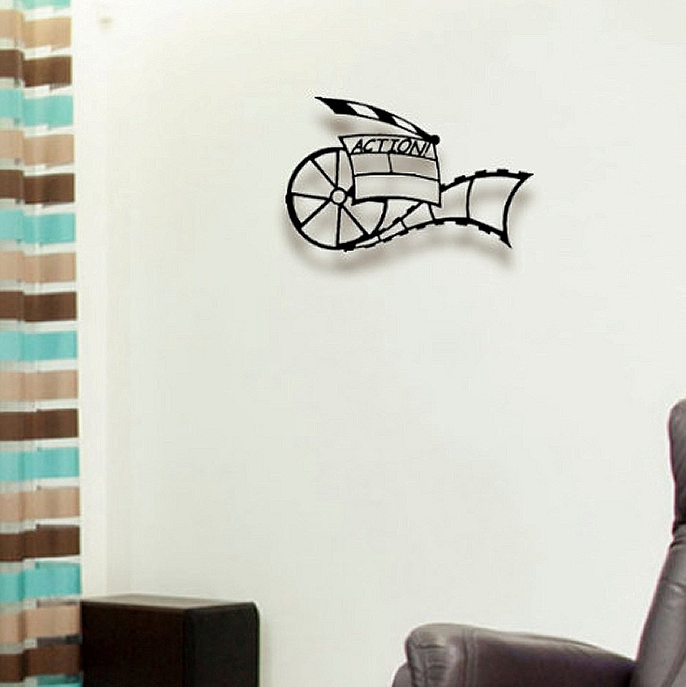 Amazon Com Action Movie Reel Black Metal Wall Art Metal Wall