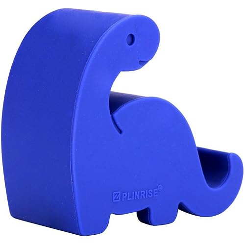 Plinrise Animal Desk Phone Stand, Update Dinosaur Silicone Office Phone Holder, Creative Phone Tablet Stand Mounts, Size:1.3" X 3.1" X 2.8"(Navy Blue)