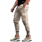 AhaAha Mens Workout Sweatpants Cargo Jogger Pants