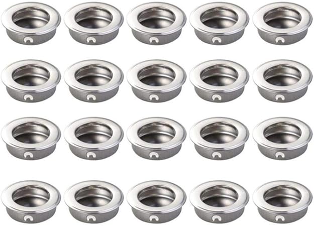 20Pcs / 12Pcs Manijas planas de acero inoxidable de 35 mm Tiradores