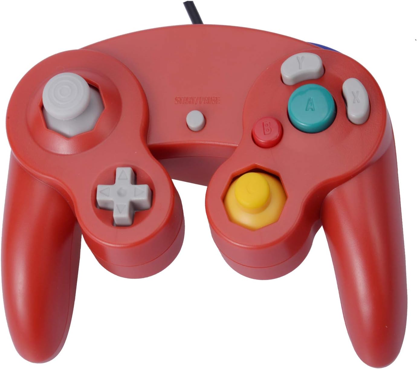 ONE250 2 Pack Classic Shock Joypad Wired Controller, Compatible with Wii NGC Gamecube Game Cube (Black & Red): Computers & Accessories