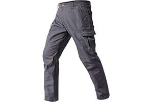 SPOSULEI Mens Cargo Work Pants Durable Ripstop Tactical Pants with 7 Pockets Outdoor Water Resistant Hiking Woking Construction Pants