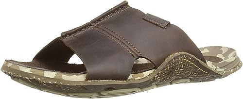 mens leather slip on sandals