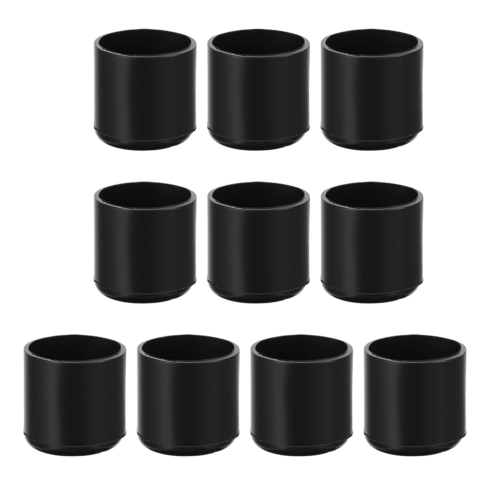 Photo 1 of 10 Pcs Rubber Chair Leg Floor Protectors,Round Rubber Chair Leg Caps,Black Chairs Foot Covers for Metal Tubing,Round Desk Chairs Legs,Glide Protection(3/4"/19 mm)