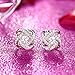 J.Rosée Women Classic 925 Sterling Silver High Polished Cubic Zirconia Small Hinged Hoop Earrings Christmas Jewelry Gifts (Accent Knot)