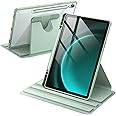 JETech Rotating Case for Samsung Galaxy Tab S10 FE / S9 FE 10.9-Inch / S9 11-Inch with S Pen Holder, 360 Degree Rotation Protective Stand Cover Clear Back, Auto Wake/Sleep (Mint)
