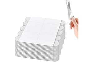 WAYBAS 100pcs Clear Picture Hanging Strips, 3m Invisible Refill Poster Strip Heavy Duty Wall Hangers No Damage Removable Double Side Small Adhesive Sticker Tape for Walls Hooks Decor Home Classroom Office