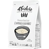 4Sisters - Authentic Short Grain Japonica Sushi Rice - Sustainably Grown - Women Owned - Farm to Table - 2lb
