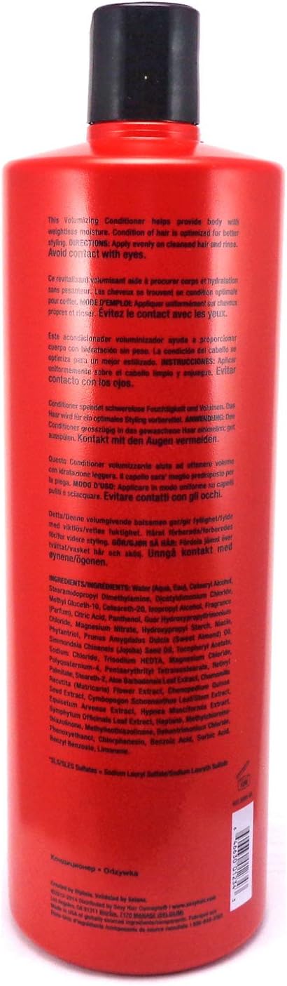 Big Sexy Hair Volumizing Conditioner by Sexy Hair for Unisex - 33.8 oz Conditioner, Cranberry, 1.01 l (Pack of 1) - Image 3