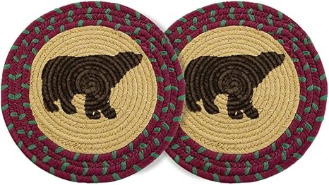 Amazon 4のセット ランチョンマット 手作り 編 組 テーブルマット お茶用 コーヒー キッチン テーブル 断熱 簡単に清掃 厚い ラウンド ランチョンマット ランチョンマット オンライン通販