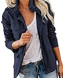 Soulomelody Womens Military Anorak Jacket Zip Up