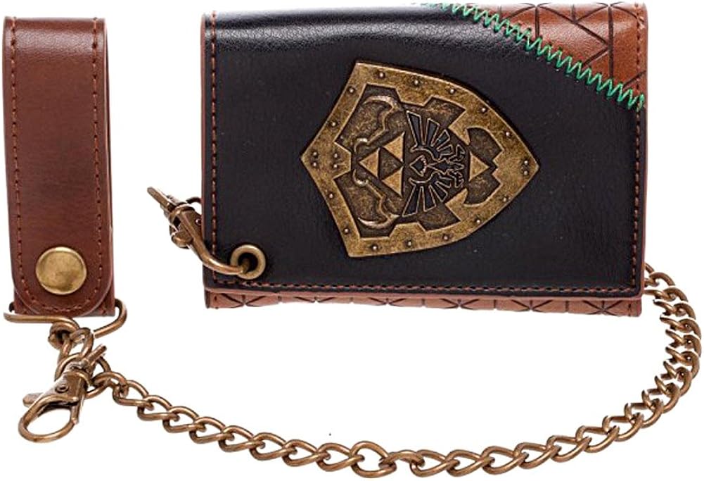 Bioworld Men's Nintendo The Legend of Zelda TriFold Chain Wallet at