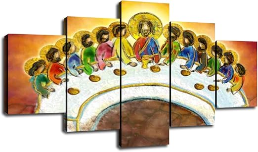Amazon Com The Last Supper Wall Decor Poster Framed Canvas Prints