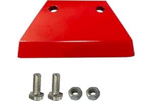 C CLINK Earth Auger Blade Replacement for Earthquake Auger,6"Red Coating with Installation Accessories(6-inches)