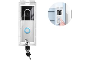 groword Anti-Theft Video Doorbell Mount Compatible with Most Video Doorbell, Acrylic, Highly Transparent Doorbell Lock Box Kit for Houses, Apartments, Businesses, Need to Drill