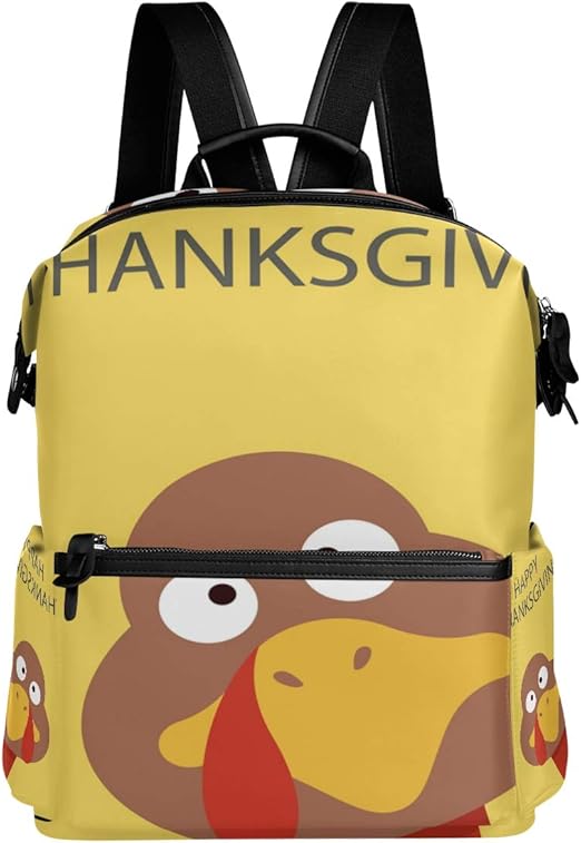 FANTAZIO Backpacks Dull Thanksgiving Turkey School Bag