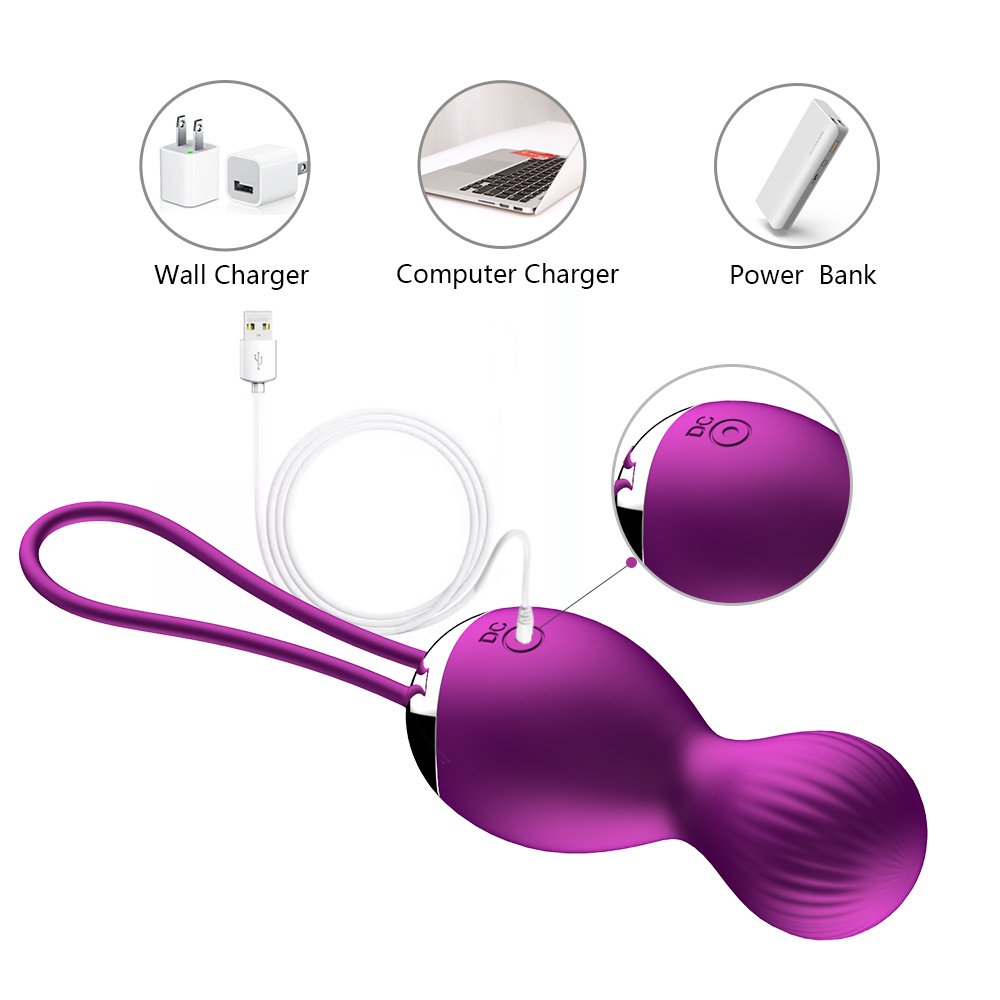 Weyes Multifunctional 7 Frequency Wireless Remote Control Vibrating Egg/Kegel Ball for Women (Purple)