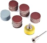 Saipor 100pcs Sanding Discs 1 Inch 25mm with 1/8 Inch Shank 5 Grits Kit view 1