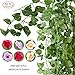 NAYARD Ivy Garland Artificial Greenery Garland 12 Strands 82 Feet Fake Ivy Vines Silk Leaves Garlands Decorations for Wedding Party Garden Water Pipe Fence Outdoor Indoor Wall (Ivy Garland)