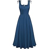 Scarlet Darkness Renaissance Dress for Women Medieval Square Neck Corset Dress Casual Sundress