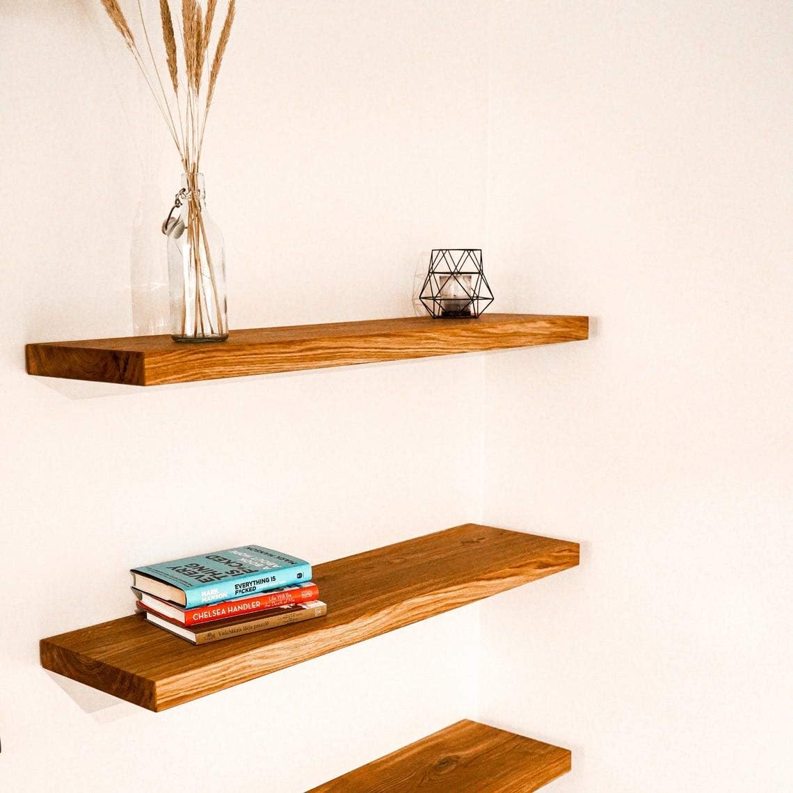 Md Decor sheesham Wood Floating Shelf Solid Wood, Hard Wax Oiled