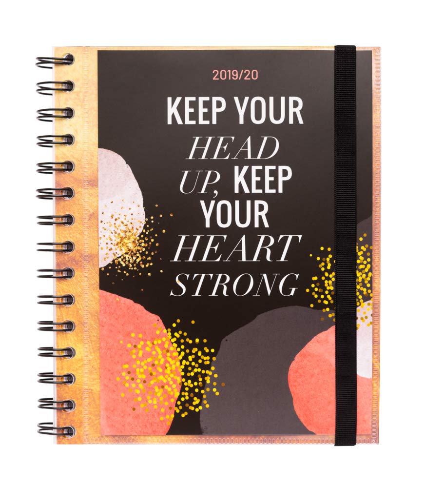 Glitter 2019-2020 Academic Diary, Organiser, Calendar, Agenda. Week to View Twin Wire Spiral Binding Mid Year Student Daily Planner. Runs from September 2019 Until June 2020-10 Months.