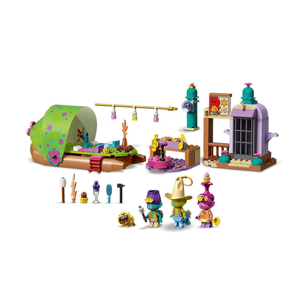 LEGO 41253 Trolls World Tour Lonesome Flats Raft Adventure Playset with Poppy, Branch and Hicory