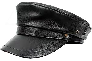 Brcus Women Yacht Captain Sailor Hat PU Newsboy Cabbie Baker Boy Peaked Beret Cap