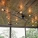 BAYCHEER UL Listed Flush Mount Ceiling Light Industrial Vintage Style Wrought Iron Metal Ceiling Light Lamp Fixture with 8 E26 Bulb Sockets for Indoor use, Restaurant, Bar, LOFT in Black