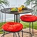 Greendale Home Fashions 15-Inch Round Indoor/Outdoor Bistro Chair Cushion, Salsa, Set of 2