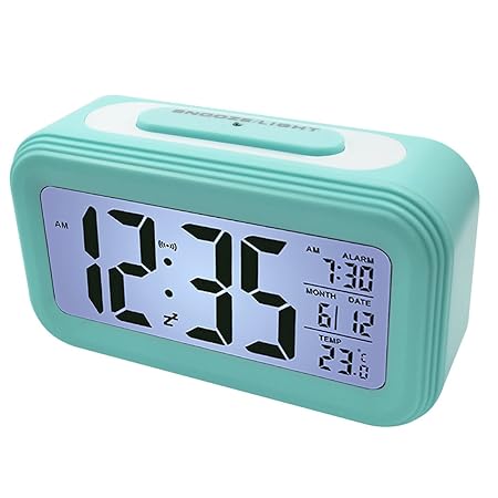 EASEHOME Digitale Wecker Reisewecker, Digitaluhr Wecker Alarm Clock Digitalwecker mit Großer LCD Display Datum und Temperatur