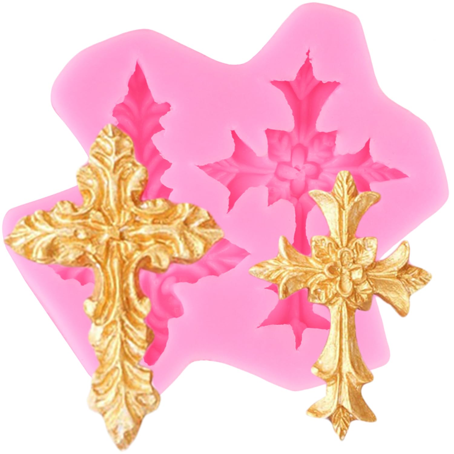 Photo 1 of XMOLDNMS Cross Molds Cross Silicone Molds For Cake Decorating Cupcake Topper Candy Chocolate Gum Paste Polymer Clay